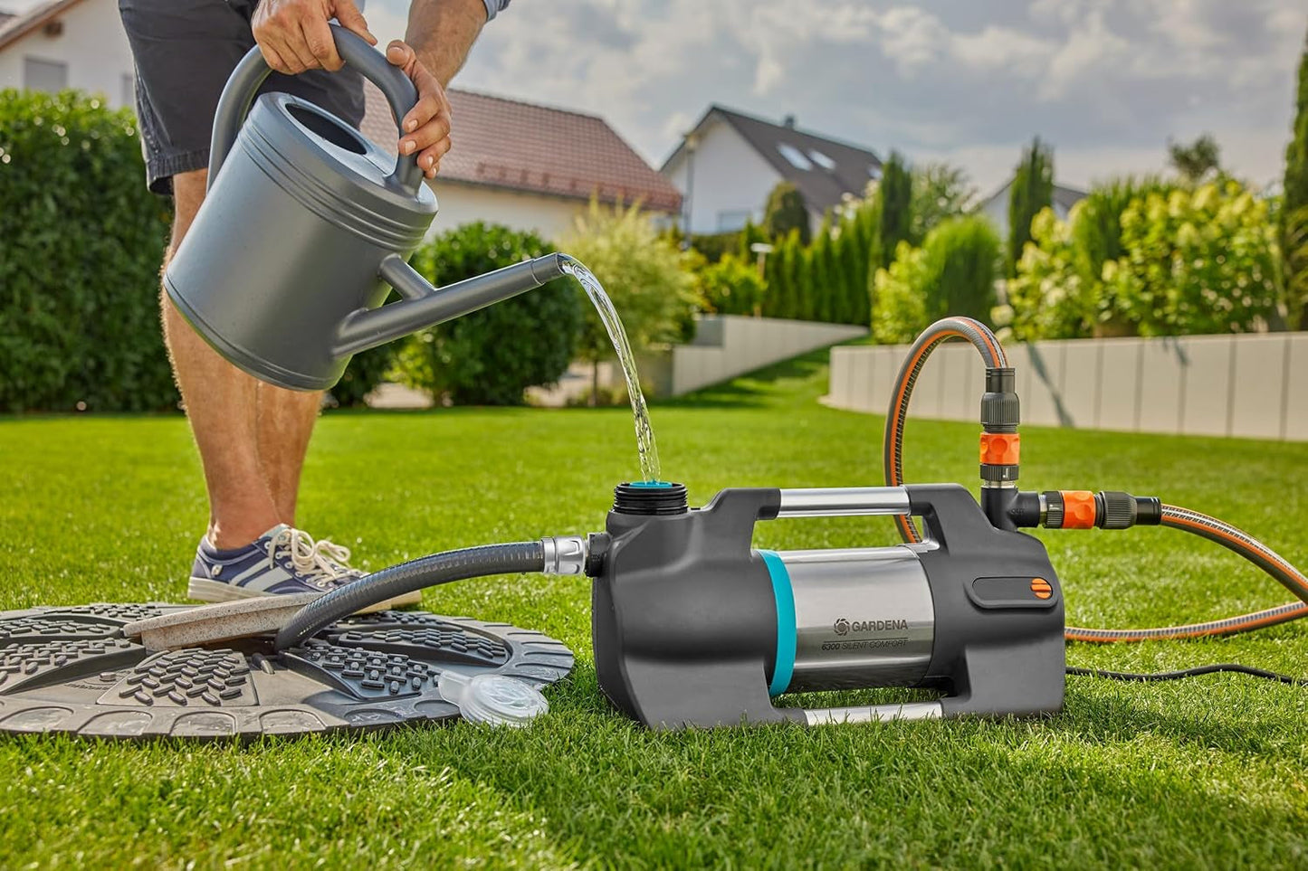 Gardena Staubsauger-Set mit 7m Saugschlauch, robuster Anschluss, Rückflussverhinderer, langlebig und zuverlässig (09091-20)