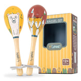 HEJ LØNNE 2er-Set Holzglocken – Maracas für Kinder – Musikinstrument aus Holz zur Förderung von Motorik, Koordination und Sozialverhalten – Holzglocke für Kinder – Kinderspielzeug Jucarii Bebe Naty Shop Standardtitel