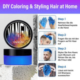 Grüne temporäre Haarfarbe, Styling-Haarfarbe für Männer und Frauen, natürliche Haarpomade, Haarfärbewachs für Party, Cosplay & Halloween, Weihnachten, cremefarbene temporäre Haarfarbe (100 g, grün) Naty Shop Haarfarbe