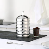 Alessi Kalistò 2 CB02 – Küchendose aus Edelstahl 18/10 mit Aluminiumknopf, 114 cl, silber Aufbewahrungsboxen für Lebensmittel Naty Shop
