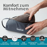 TEMPUR Memory Foam Reisekissen, ergonomisches Nackenkissen, inklusive Tragetasche, anthrazit, Maße 25 x 31 x 10/7 cm
