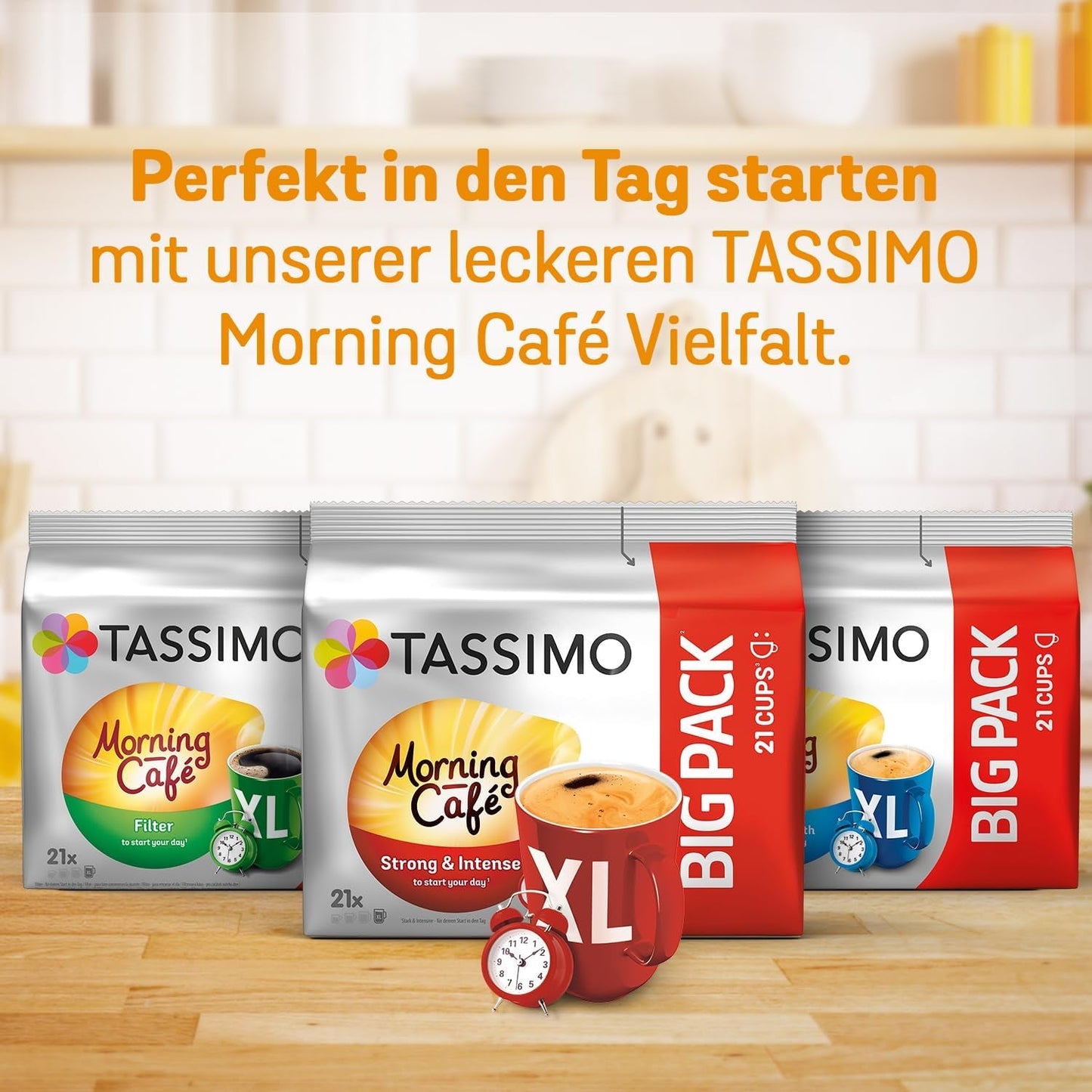 Tassimo Kapseln Moring Café XL Strong & Intense, Großpackung, 5 x 21 Pads, 105 Kaffeekapseln