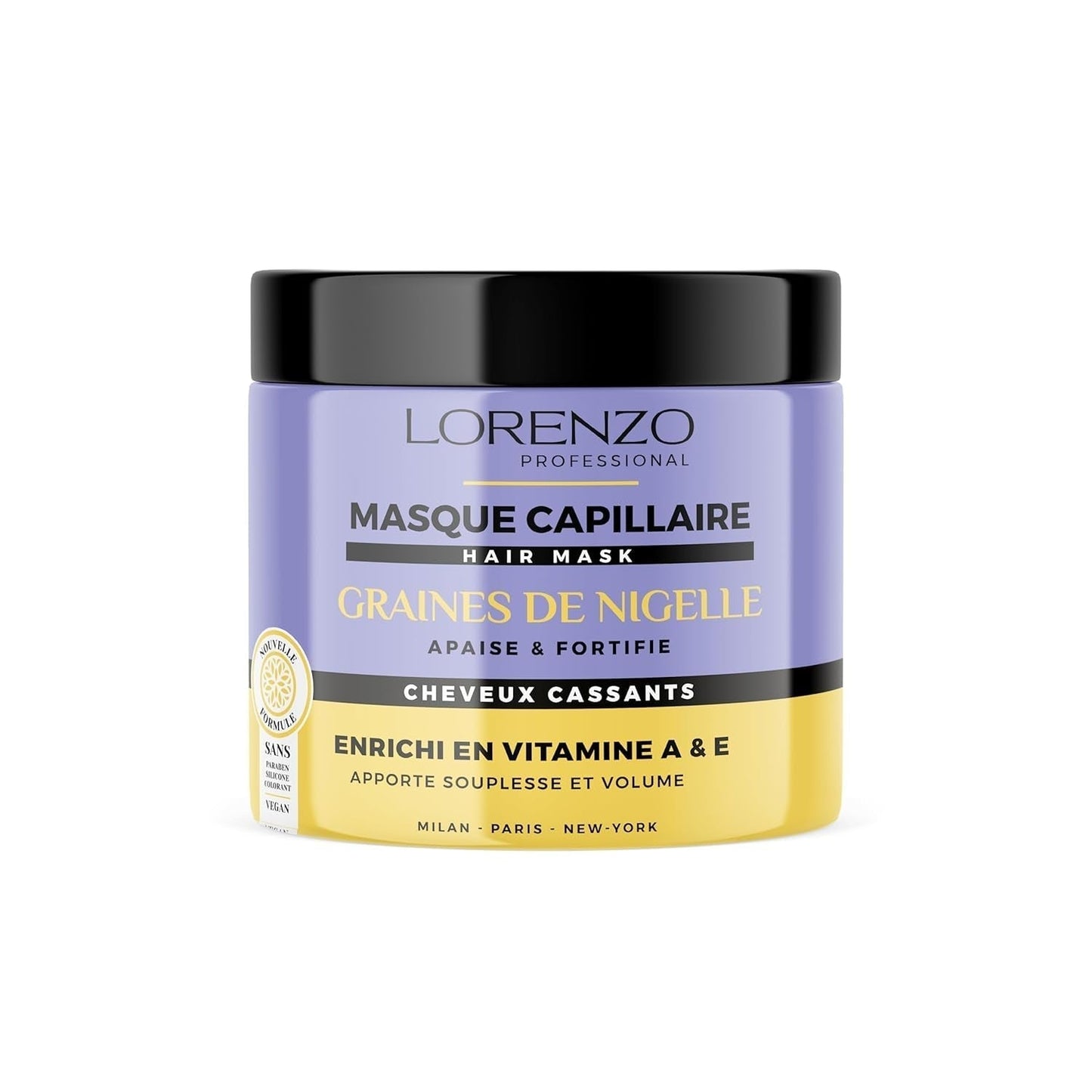 Haarmaske mit schwarzem Knoblauch (brüchiges Haar) 500 ml Naty Shop Haarmaske Schwarzkümmelöl
