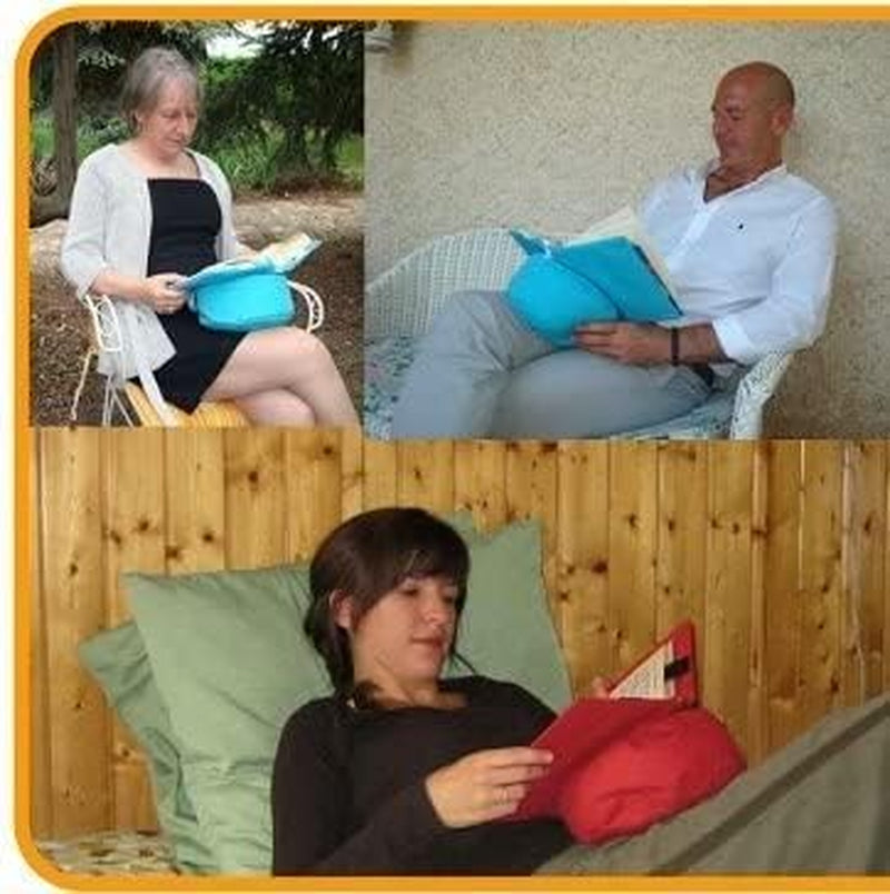 Lesekissen, grün, Buchauflage für Leser, aus Stoff, anpassbar an das Buch