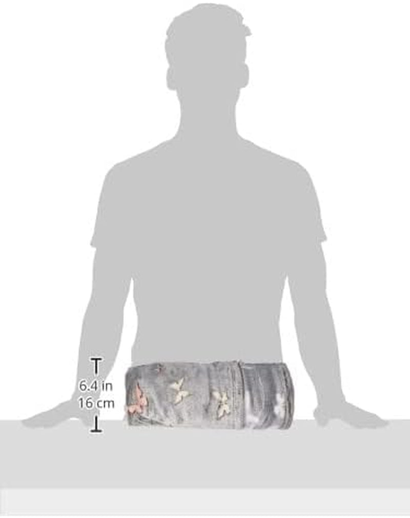 Kanguru Glow Tagesdecke, im Dunkeln leuchtende Decke, Schmetterlingsdecke, weiche Decke, 130 x 150 cm, leuchtende Sofa-Tagesdecke. Im Dunkeln leuchtende Kinderdecke, grau. Betten und Decken. Besuchen Sie den Kanguru-Store