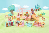BABY born 904763 Baby Surprise Bus – pinkfarbener Mini-Puppenspielzeugbus mit 2 exklusiven Puppen, Dreifach-Kinderwagen, Schaukel, Karussell, Rutsche und Dreifachschaukel.