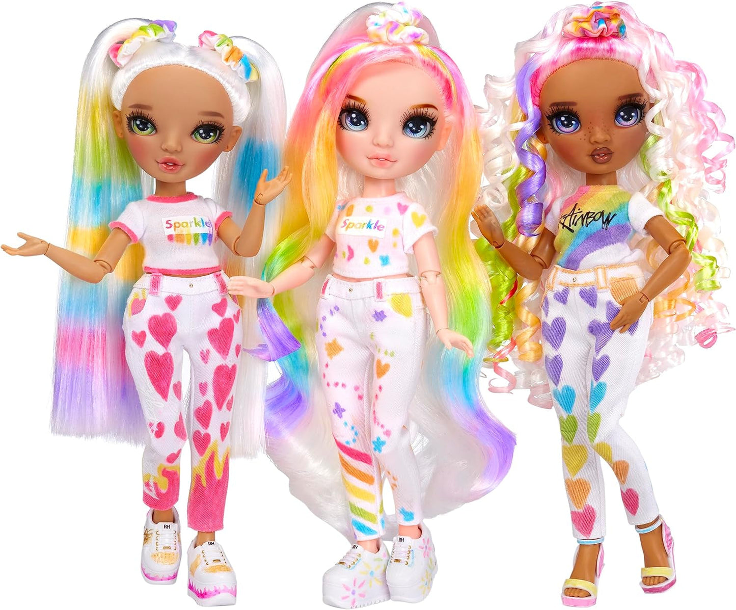 Rainbow High Color & Create DIY Modepuppe – Grüne Augen, Zopfe, extra Top & Schuhe, abwaschbare Regenbogenstifte – Ausmalen, Gestalten, Spielen, Auswaschen – für Kinder von 4-12 Jahren und Sammler