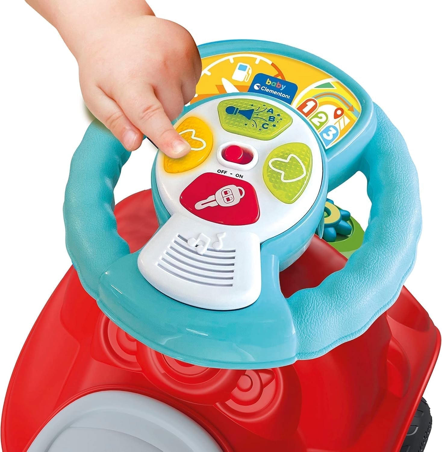 Clementoni – 17747 – Nicolò Go Go 3 in 1 – Reitauto, elektronischer Lernlautsprecher, erste Schritte, Lichter und Geräusche, Spiel für 1-Jährige – Made in Italy Bebe Toys Naty Shop