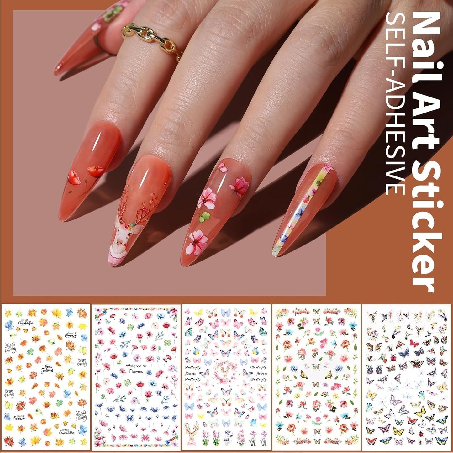 FANDAMEI Pinsel Für Gelnägel, 15 Stück Nagel Pinsel, 5 Blätter Nagelsticker, Strasssteine ​​​​Nägel, Nageldesign Set, Nageldesign Zubehör, Nail Art Pinsel Set, Nailart Pinsel Und Dekorationen Set