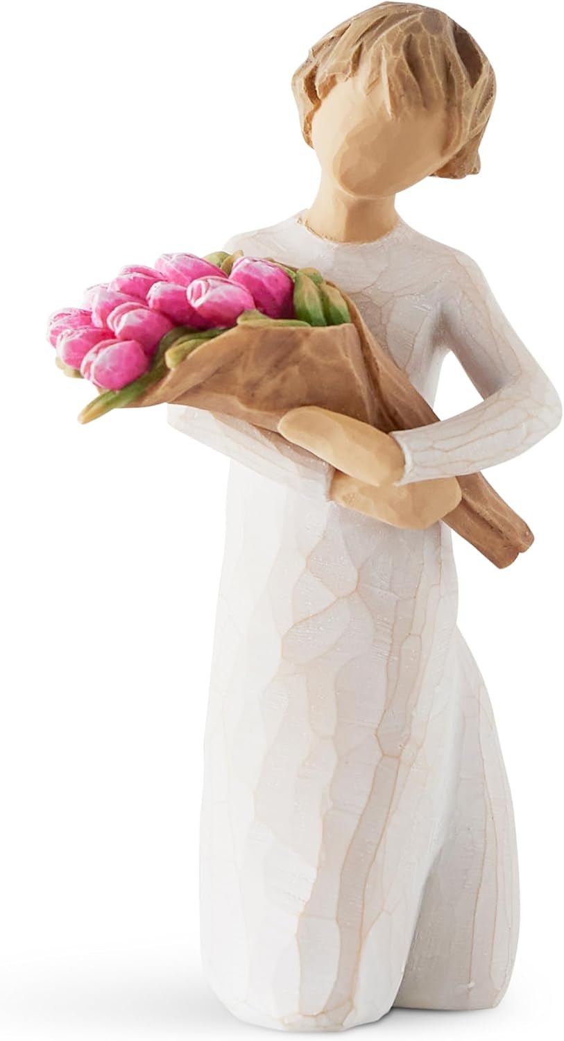 Figur mit leuchtender Hoffnung Statuetten und Skulpturen Naty Shop Pink