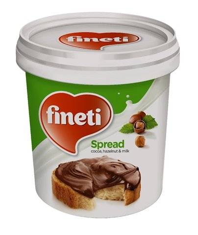 Fineti, Sahne mit Kakao, Haselnüssen und Milch 200g Glasuren und Dekor Naty Shop 1 Kilogramm