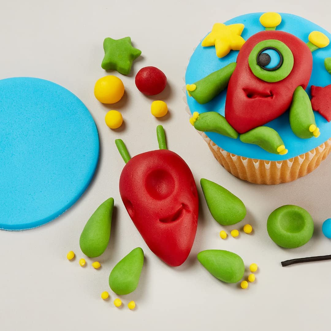 Dunkelbrauner Fondant 250 g – Fertig zum Aufstreichen, perfekt zum Zuckerguss und Dekorieren von Kuchen, Cupcakes und Keksen – dunkelbraun – 250 g Zuckerpaste Naty Shop