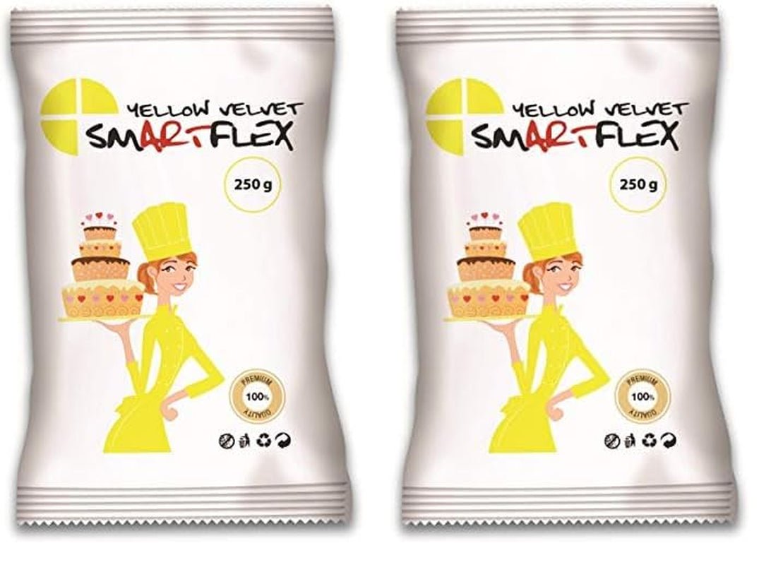 Fondant Yellow Velvet, 250 g Naty Shop Zuckerpaste 250 g (2er-Pack)