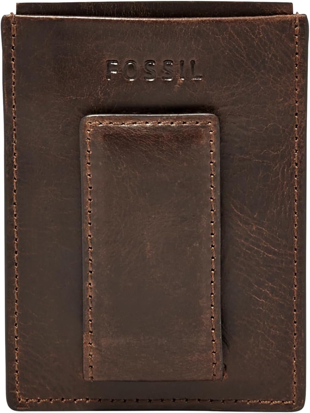 Fossil Herren Derrick Leder RFID-blockierendes magnetisches Kartenetui Walletderrick Wallet Herrenbrieftasche Naty Shop