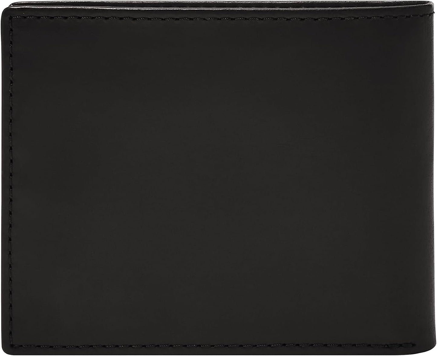 Fossil Herren Derrick Bifold Leder RFID-blockierende Flip-ID-Fenster-Geldbörse Men Naty Shop
