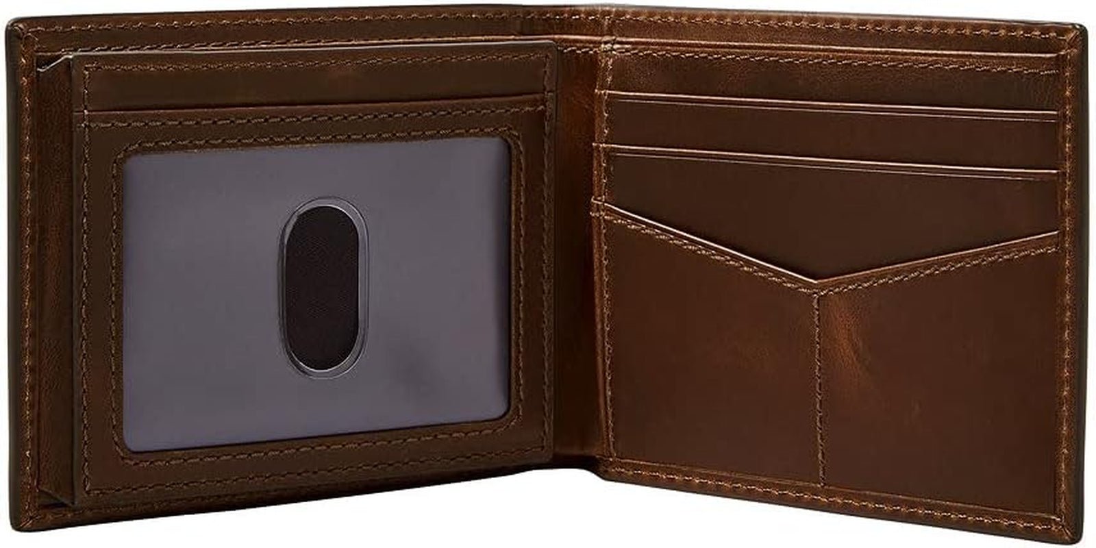 Fossil Mens Derrick Travel Accessoire Bi Fold Wallet, Dunkelbraun, 11,43 cm L x 1,6 B 9,22 H EU Herrenbrieftasche Naty Shop