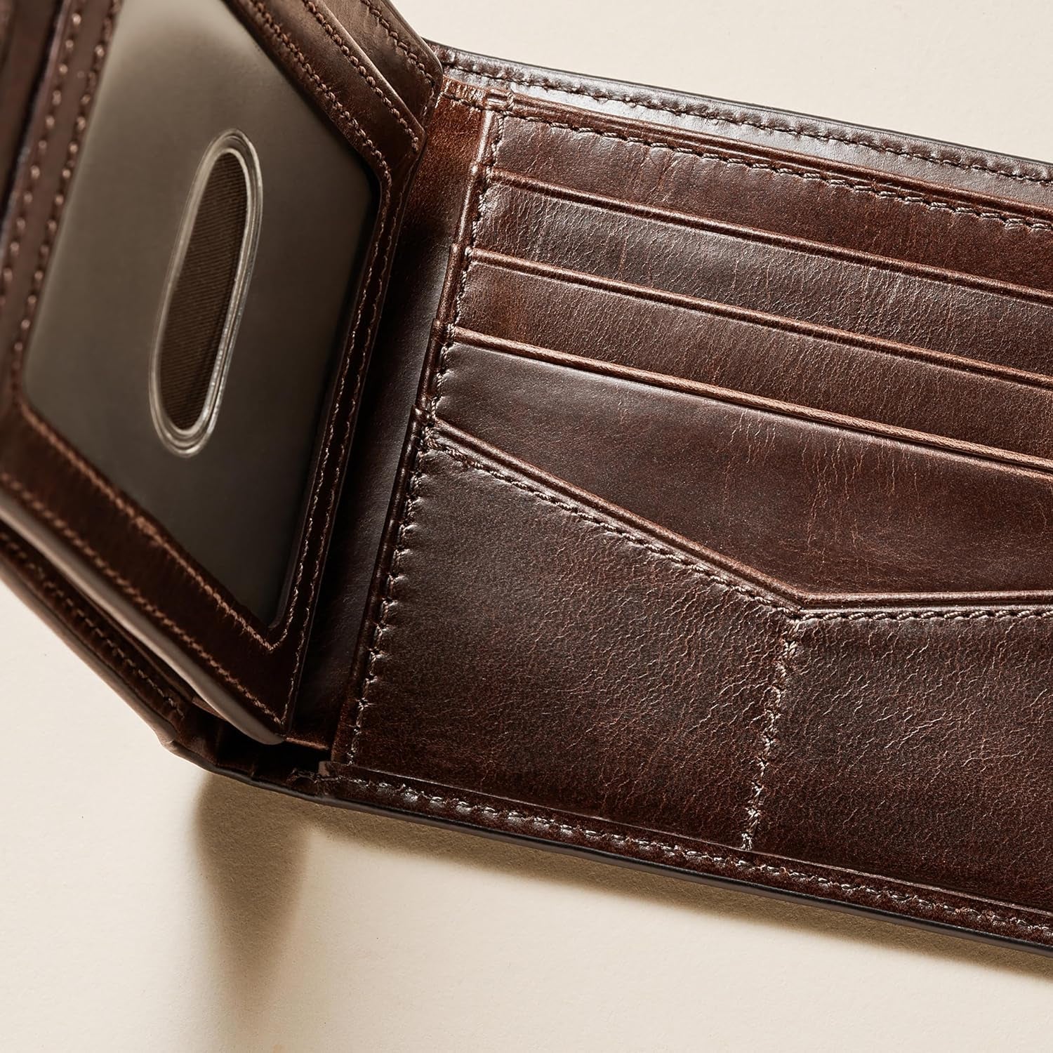 Fossil Herren-Geldbörse mit RFID-Flip-Top, Reisezubehör, faltbare Geldbörse, Herren-Geldbörse, Naty Shop