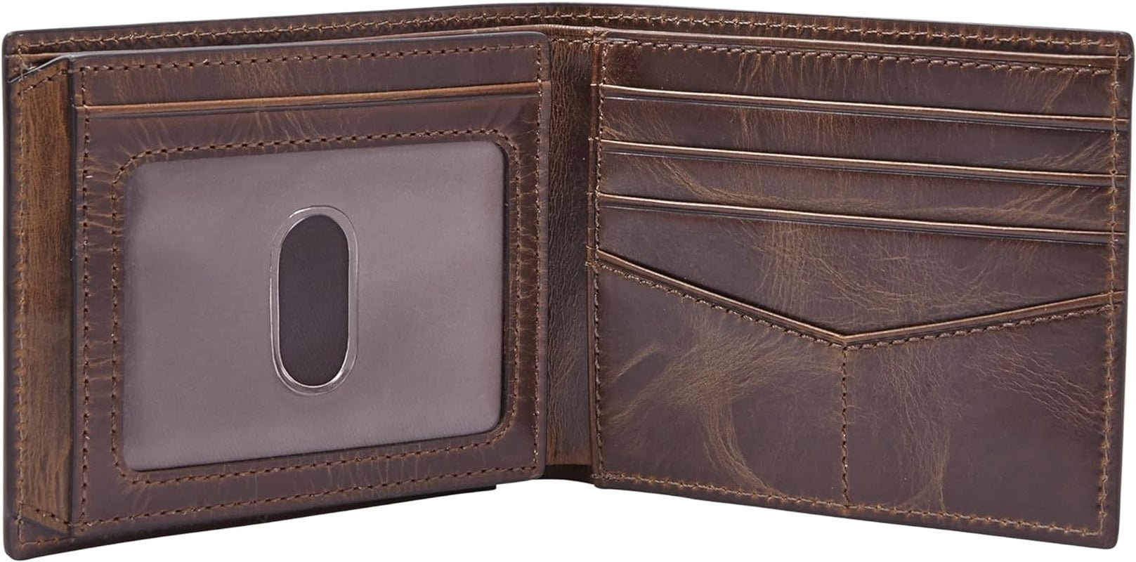 Fossil Herren-Geldbörse mit RFID-Flip-Top, Reisezubehör, faltbare Geldbörse, Herren-Geldbörse, Naty Shop
