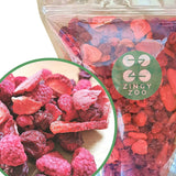 Gefriergetrocknete Früchte Rote Fruchtmischung | XL 300g gefriergetrocknete Erdbeeren Himbeeren Sauerkirschen Trockenfruchtmischung | Gefriergetrocknete Früchte Erdbeere Himbeere Sauerkirsche | ZingyZoo Naty Shop dehydrierte Produkte 300G