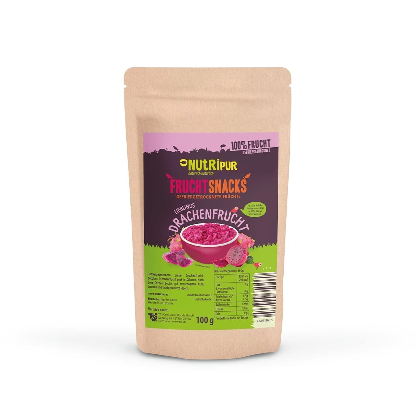 Gefriergetrocknete Drachenfrucht: 100 g getrocknete Drachenfrucht – 100 % Frucht, voller Geschmack – gefriergetrocknete Frucht, ohne Zuckerzusatz. Dehydrierte Produkte. Mein Shop. Standardtitel