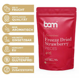 Gefriergetrocknete Früchte BAM, 40 Gramm, natürliche Früchte, perfekte Desserts, reichhaltiger Geschmack (Erdbeere). Dehydrierte Produkte Naty Shop