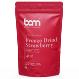 Gefriergetrocknete Früchte BAM, 40 Gramm, natürliche Früchte, perfekte Desserts, reichhaltiger Geschmack (Erdbeere). Dehydrierte Produkte Naty Shop Erdbeeren