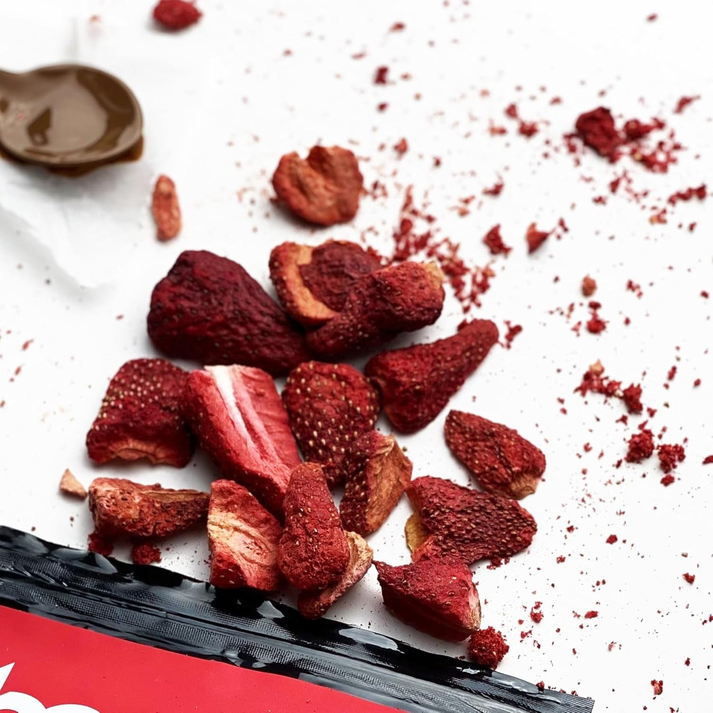 Gefriergetrocknete Früchte BAM, 40 Gramm, natürliche Früchte, perfekte Desserts, reichhaltiger Geschmack (Erdbeere). Dehydrierte Produkte Naty Shop