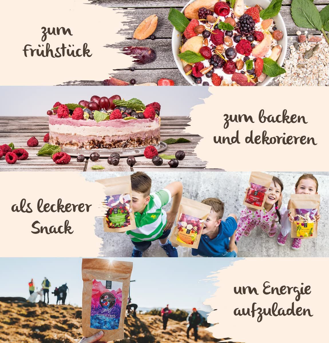 Gefriergetrocknete Früchte BRIX | Natürliche, trockene Mischung aus tropischen Früchten 80 g | Great Taste Award für Trockenfrüchte | GVO-frei, glutenfrei, vegan, Vitamine bleiben erhalten. Dehydrierte Produkte von Naty Shop