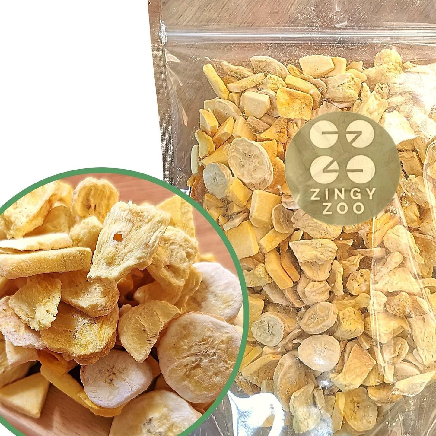 Gefriergetrocknete Früchte Mischung aus tropischen Früchten | XL 350g Gefriergetrocknete Ananas-Mango-Bananen-Mischung aus gefriergetrockneten Früchten | Gefriergetrocknete Früchte Ananas Banane Mango Trockenfruchtmischung | ZingyZoo Naty Shop dehydrierte Produkte 350G