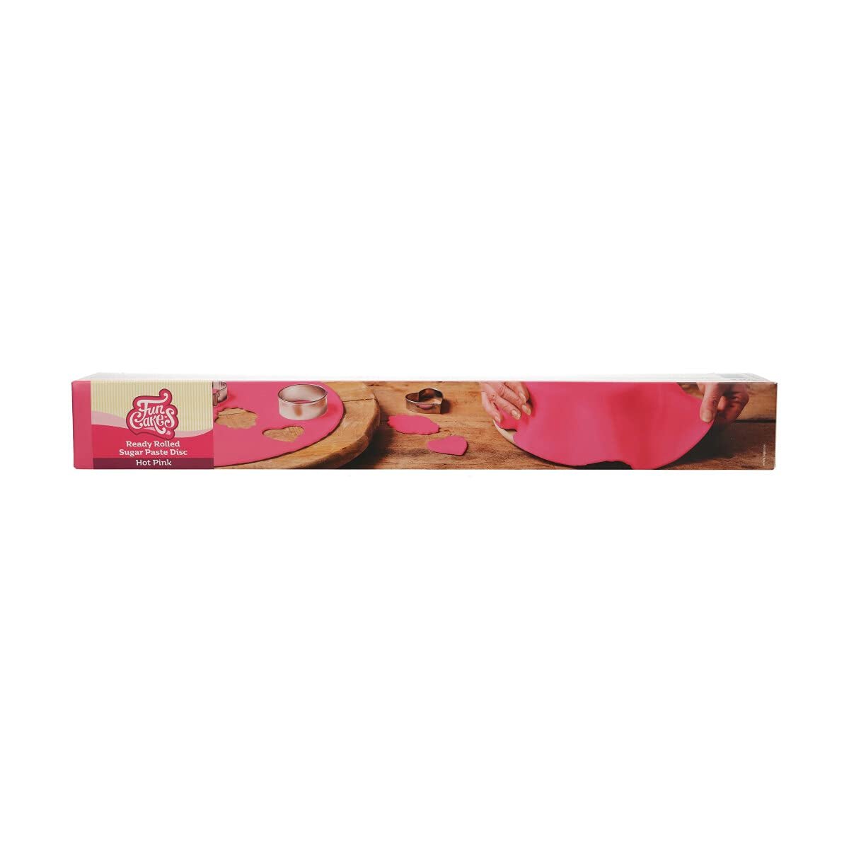 FunCakes Spring Greens Rollfondant-Scheibe: Köstlicher Vanillegeschmack, vorgerollt, einfach zu verwenden, perfekt zum Dekorieren von Kuchen, 430 g Naty Shop Hot Pink Sugarpaste