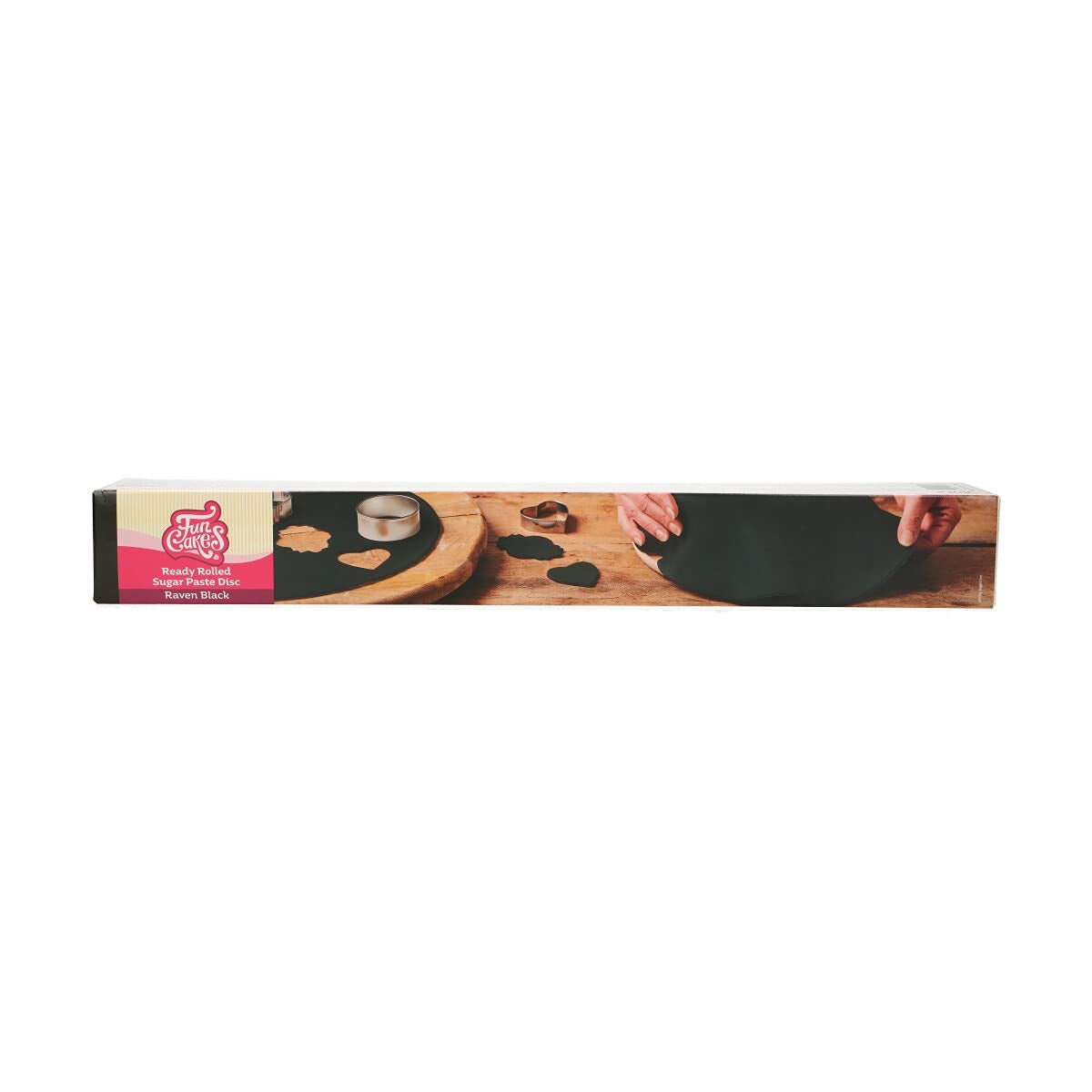 FunCakes Spring Greens Rollfondantscheibe: Köstlicher Vanillegeschmack, vorgerollt, einfach zu verwenden, perfekt zum Dekorieren von Kuchen, 430 g Naty Shop Raven Black Sugarpaste