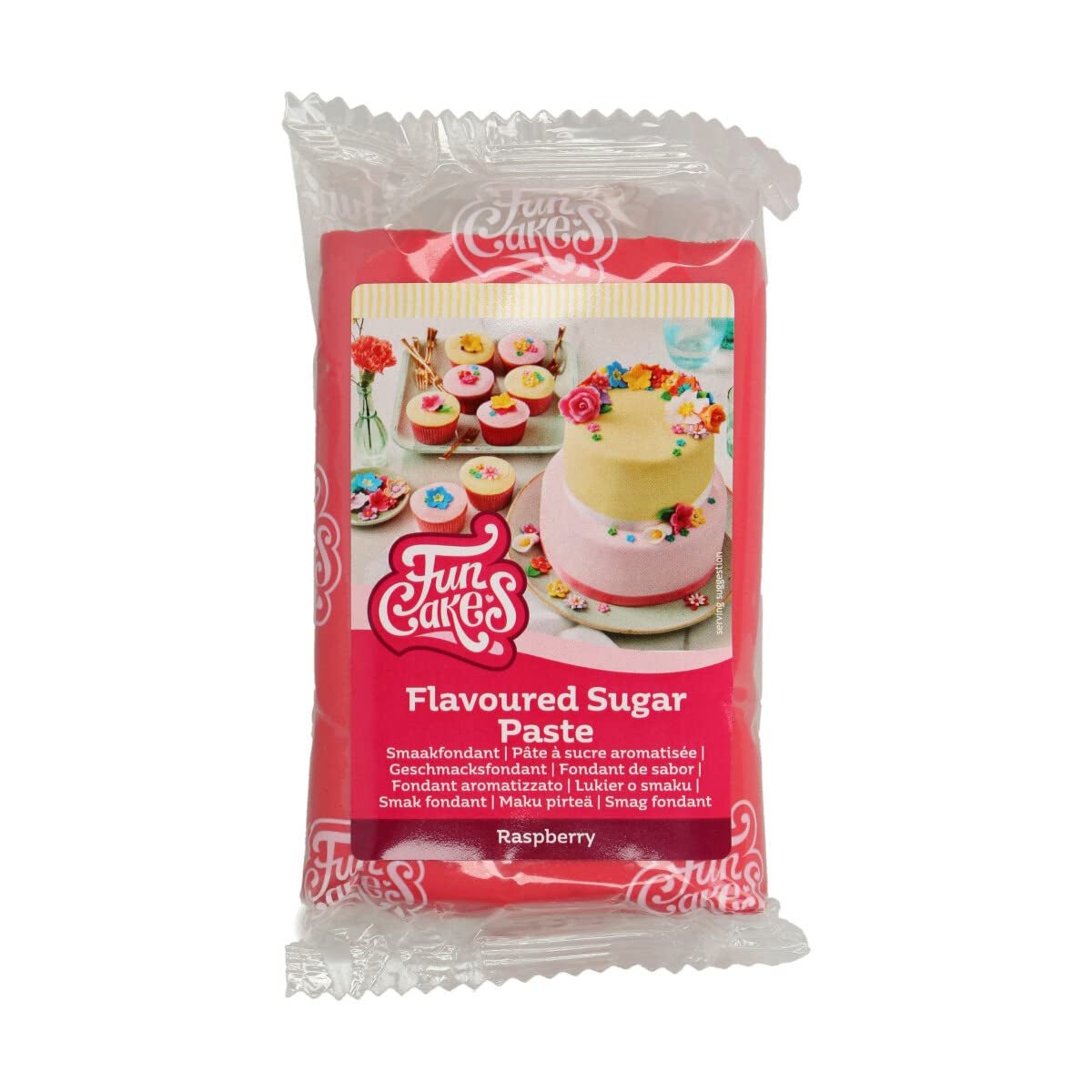FunCakes Fondant mit Zitronengeschmack: Köstlicher Geschmack, glatte Textur, leicht zu verteilen, gerollter Fondant, perfekt für Kuchen, Cupcakes und Kekse. Halal, koscher und glutenfrei. 250 g (3er-Pack) Naty Shop Zuckerpaste 250 g Himbeere