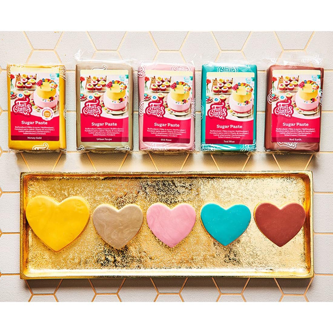 FunCakes Teal Blue Rollfondant, einfach zu verwenden, glatt, flexibel, weich und biegbar, perfekt zum Dekorieren von Kuchen, Halal, koscher, glutenfrei, 250 g Packung, Naty Shop Zuckerpaste