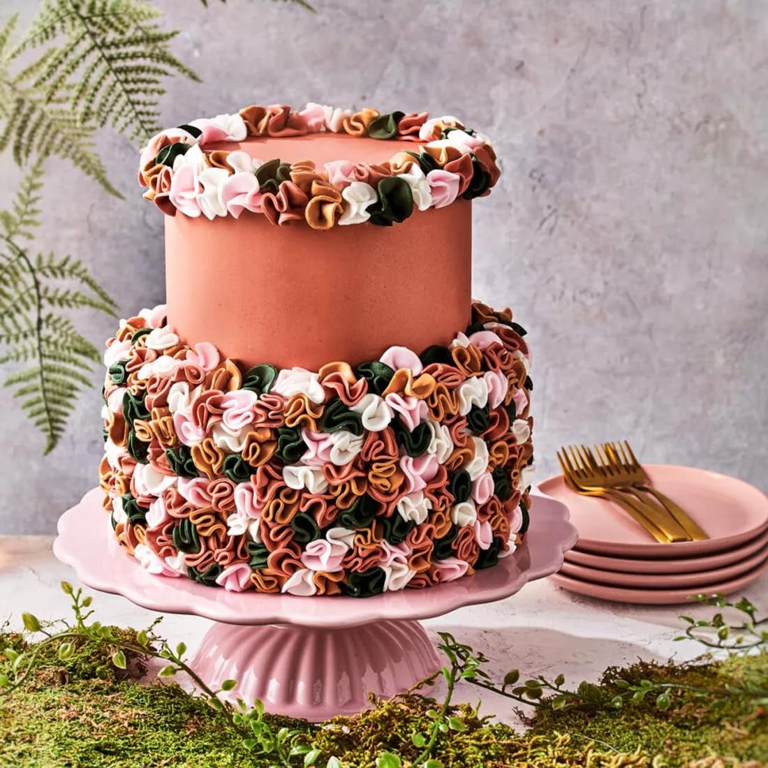 FunCakes Shimmering Rose Rollfondant: Einfach zu verwenden, glatt, flexibel, weich und biegsam, perfekt zum Dekorieren von Kuchen, Halal, koscher und glutenfrei. 250 g Naty Shop Zuckerpaste