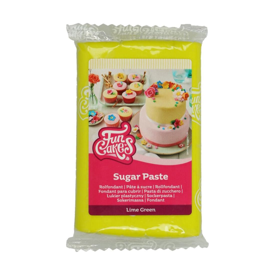 FunCakes lindgrüner Rollfondant: Einfach zu verwenden, glatt, flexibel, weich und biegsam, perfekt zum Dekorieren von Kuchen, halal, koscher und glutenfrei, 250 g Naty Shop Zuckerpaste Standardtitel