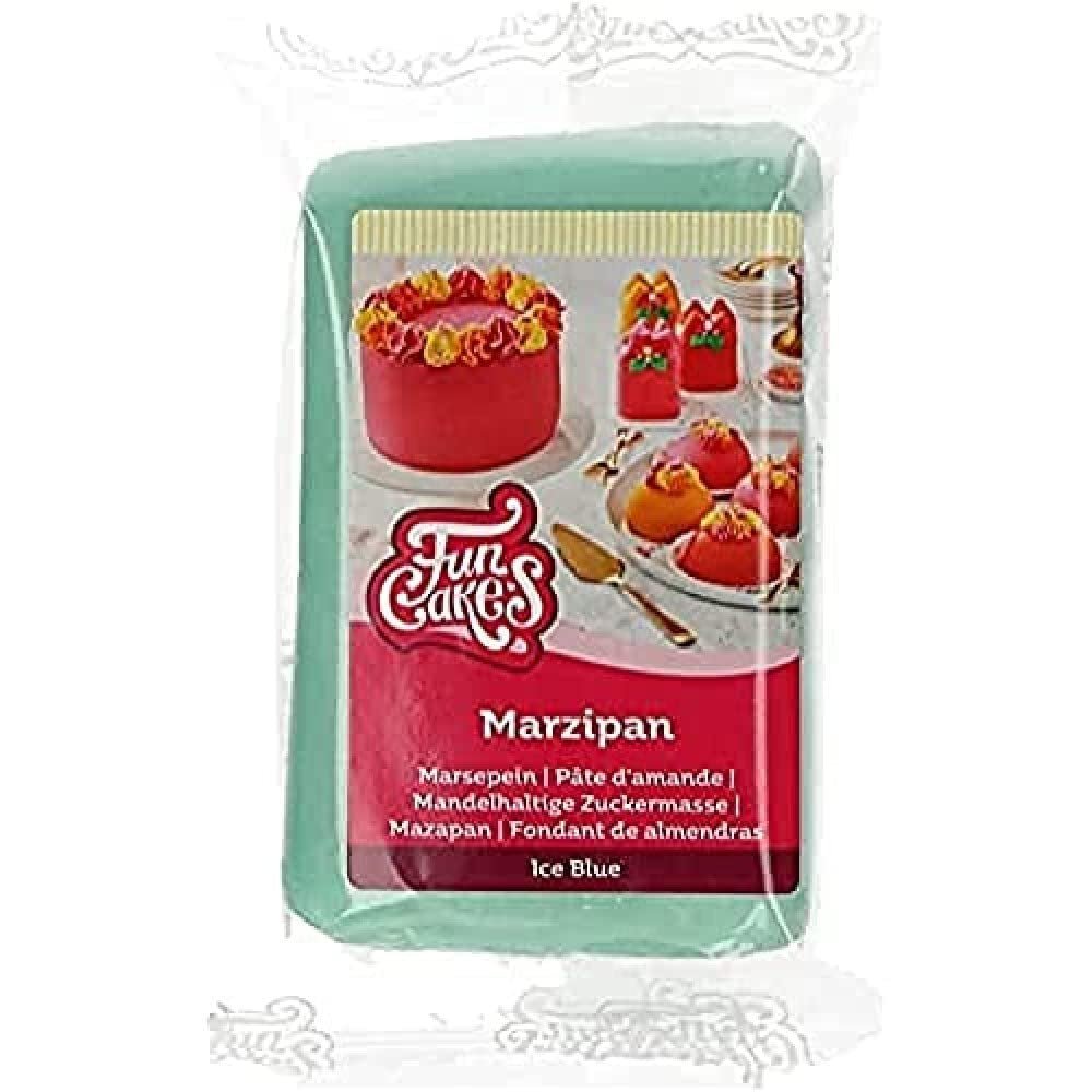FunCakes Marzipan Baby Blue: Einfach zu verwenden, köstlicher Geschmack, flexibel und geschmeidig, leicht zu verteilen, fein und fest, perfekt zum Dekorieren von Kuchen, koscher und glutenfrei. 250 g. Naty Shop Default Title Zuckerpaste