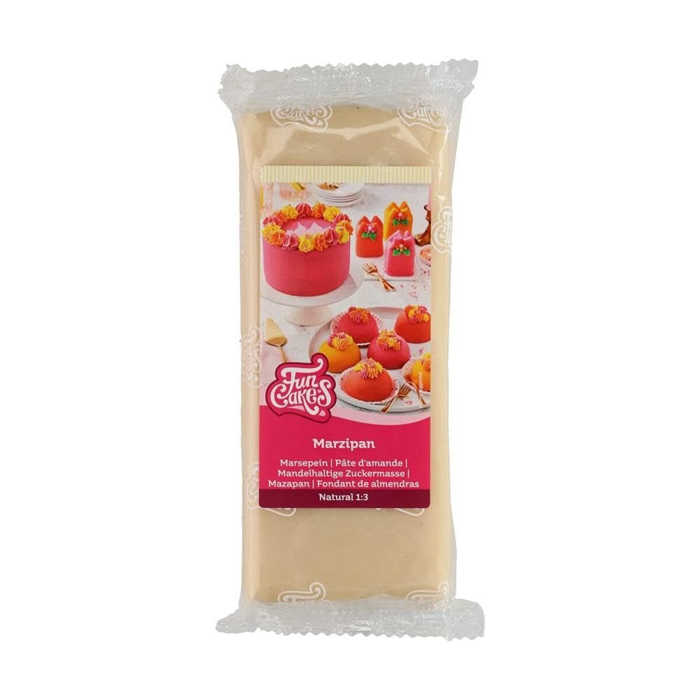 FunCakes Mandelzuckerpaste (holländisches Marzipan) natürlich (1:3): Fertig zum Ausrollen, einfach zu verwenden, perfekt zum Dekorieren von Kuchen, Halal, koscher und glutenfrei. 1 kg. Naty Shop Natürliche Zuckerpaste (1:3)