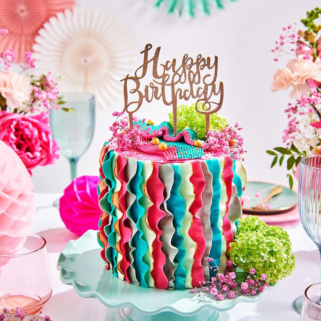 FunCakes Rollfondant Botanical Green: Einfach zu verwenden, glatt, flexibel, weich und biegsam, perfekt zum Dekorieren von Kuchen, halal, koscher und glutenfrei, 250 g Naty Shop Zuckerpaste