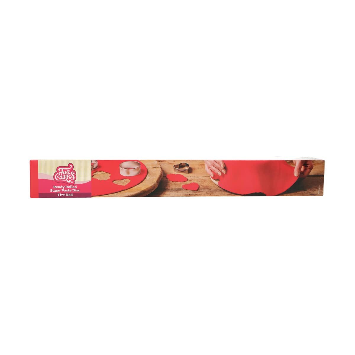 FunCakes Rolled Roll Fondant Disc Raven Black: Köstlicher Vanillegeschmack, 430 g & Rolled Roll Fondant Disc Fire Red: Köstlicher Vanillegeschmack, bereits gerollt, einfach zu verwenden, 430 g Naty Shop Zuckerpaste
