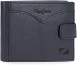 Pepe Jeans Jacke Horizontales Portemonnaie mit Klickverschluss Einheitsgröße Herrenbrieftasche Naty Shop Blau