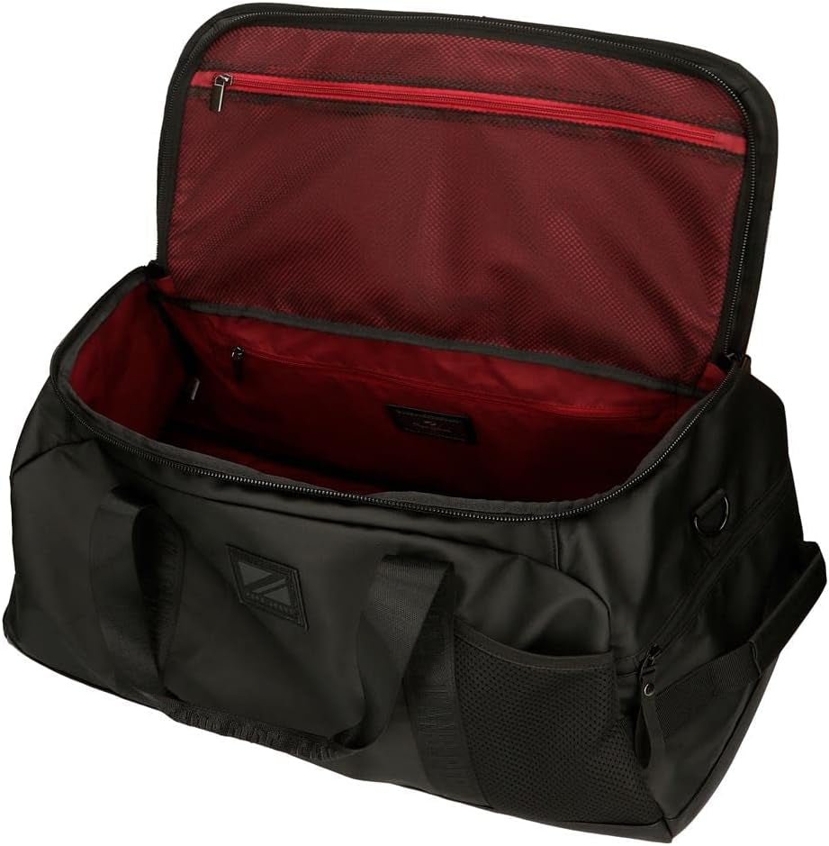 Pepe Jeans Hoxton Reisetasche, Schwarz, 56 x 32 x 25,5 cm, Polyester und PU, Mehrfarbig (Multicolor), Unikat, Reisetasche Gepäck und Reiseausrüstung Naty Shop