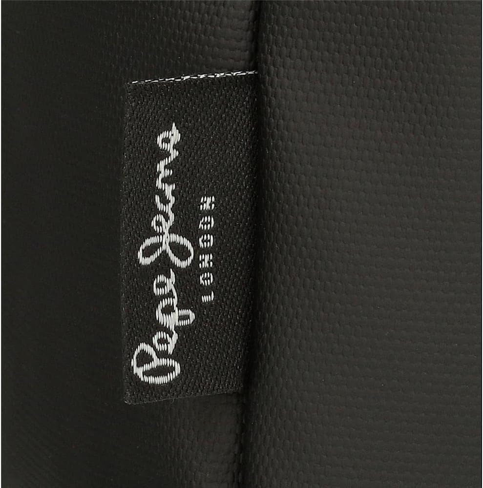 Pepe Jeans Hoxton Reisetasche, Schwarz, 56 x 32 x 25,5 cm, Polyester und PU, Mehrfarbig (Multicolor), Unikat, Reisetasche Gepäck und Reiseausrüstung Naty Shop