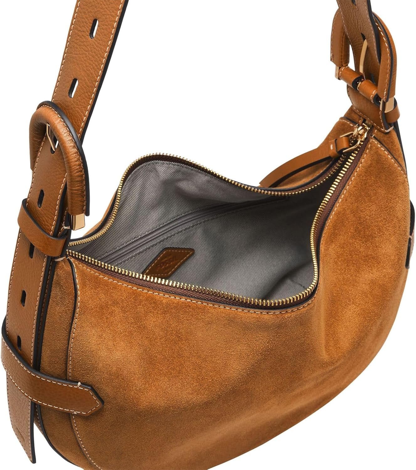 Fossil Harwell Damentasche, italienisches Hobo-Rindsleder, L: 30,5 cm, B: 8,9 cm, H: 20,3 cm, ZB1919216 Damentaschen Naty Shop