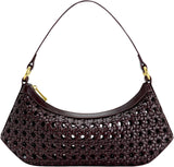 Umhängetasche für Damen JW PEI Lily Bags Damen Naty Shop Künstlicher Bambusstoff Tiefes Weinrot