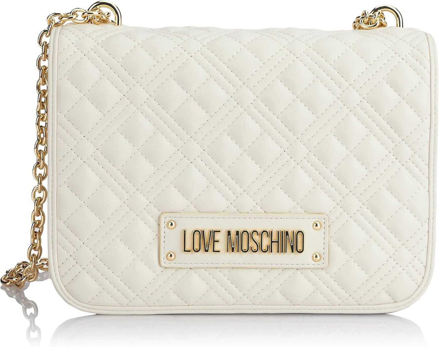 Love Moschino Damen-Umhängetasche, Weiß Naty Shop Damentaschen