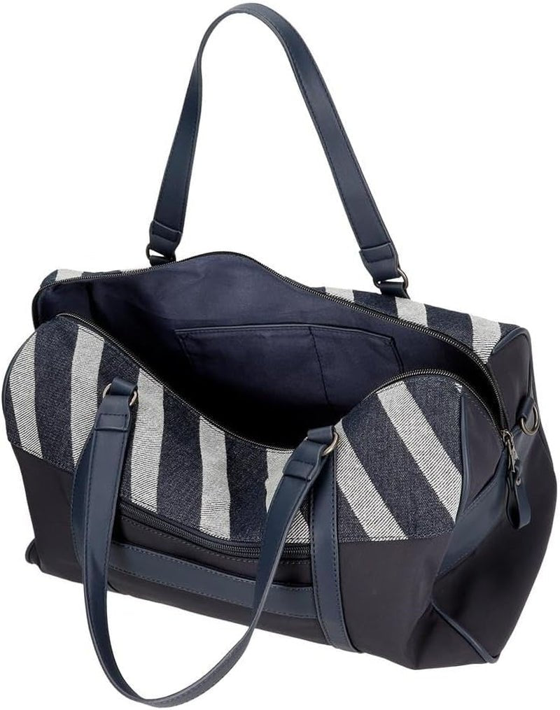 Pepe Jeans Celine Reisetasche, Blau, 40 x 25 x 20 cm, Polyester, mit Kunstlederdetails, 20 L, von Joumma Bags, Blau, Reisetasche, Gepäck und Reiseausrüstung Naty Shop