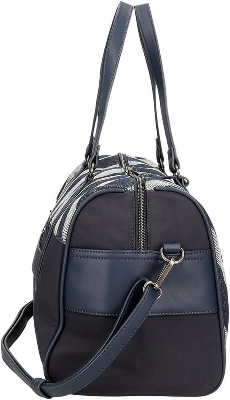 Pepe Jeans Celine Reisetasche, Blau, 40 x 25 x 20 cm, Polyester, mit Kunstlederdetails, 20 L, von Joumma Bags, Blau, Reisetasche, Gepäck und Reiseausrüstung Naty Shop
