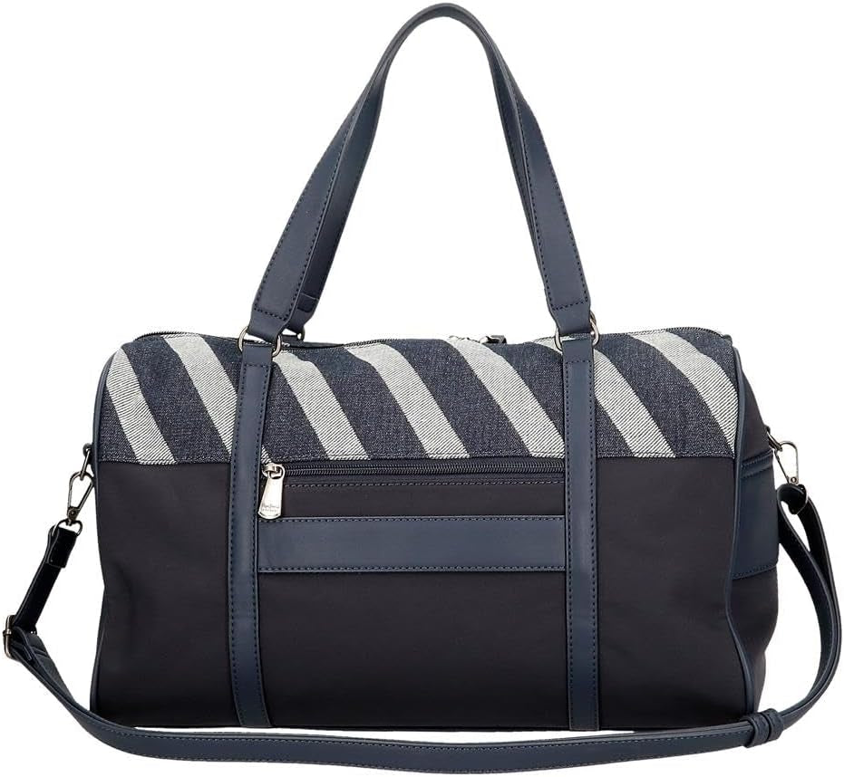 Pepe Jeans Celine Reisetasche, Blau, 40 x 25 x 20 cm, Polyester, mit Kunstlederdetails, 20 L, von Joumma Bags, Blau, Reisetasche, Gepäck und Reiseausrüstung Naty Shop