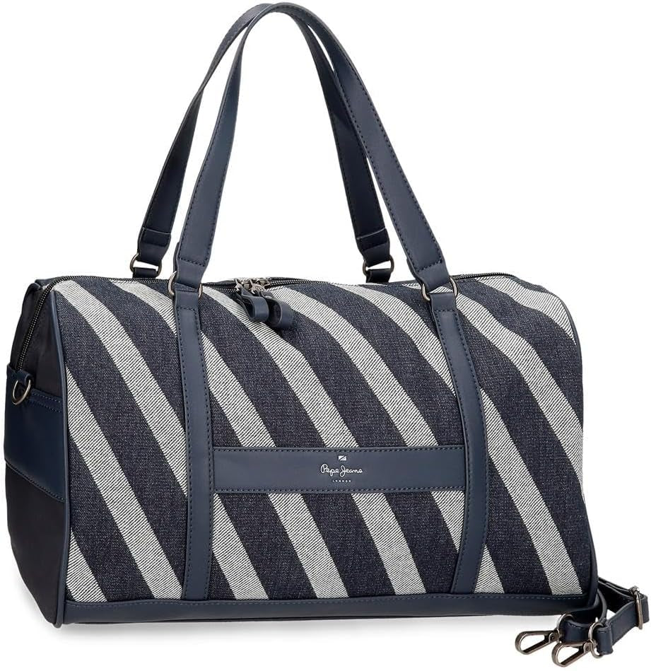 Pepe Jeans Celine Reisetasche, Blau, 40 x 25 x 20 cm, Polyester, mit Kunstlederdetails, 20 L, von Joumma Bags, Blau, Reisetasche, Gepäck und Reiseausrüstung, Naty Shop Reiserucksack