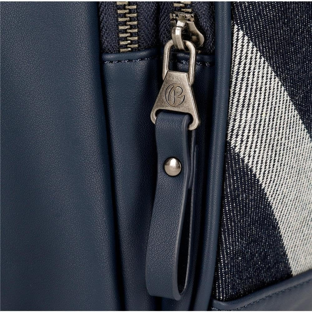 Pepe Jeans Celine Reisetasche, Blau, 40 x 25 x 20 cm, Polyester, mit Kunstlederdetails, 20 L, von Joumma Bags, Blau, Reisetasche, Gepäck und Reiseausrüstung Naty Shop